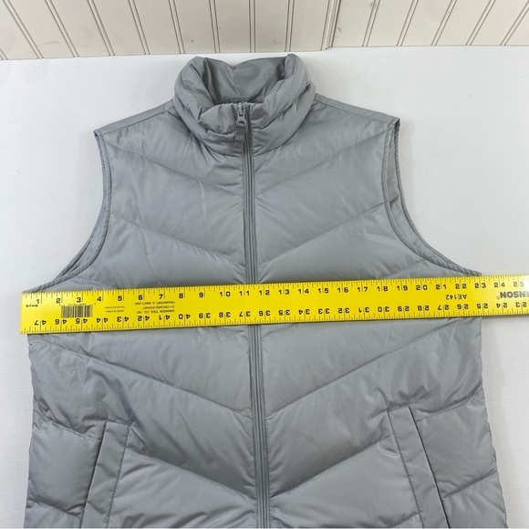 Lands’ End Women’s Gray Full Zip 80/20 Down Filled Puffer Vest Sz L (14-16) - Picture 9 of 13